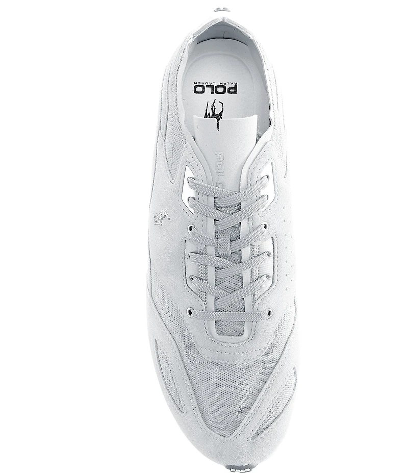 Polo Ralph Lauren Men's Boerum Knit Suede Signature Logo Sneakers