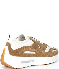 Polo Ralph Lauren Men's Boerum Knit Suede Signature Logo Sneakers