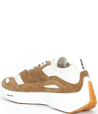 Polo Ralph Lauren Men's Boerum Knit Suede Signature Logo Sneakers