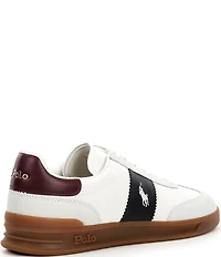 Polo Ralph Lauren Men's Heritage Aera Leather and Suede Logo Sneakers