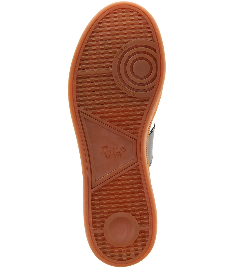 Polo Ralph Lauren Men's Heritage Aera Leather and Suede Logo Sneakers