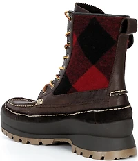 Polo Ralph Lauren Men's Logan Leather and Plaid Wool Boots