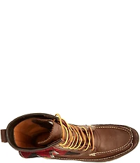 Polo Ralph Lauren Men's Logan Leather and Plaid Wool Boots