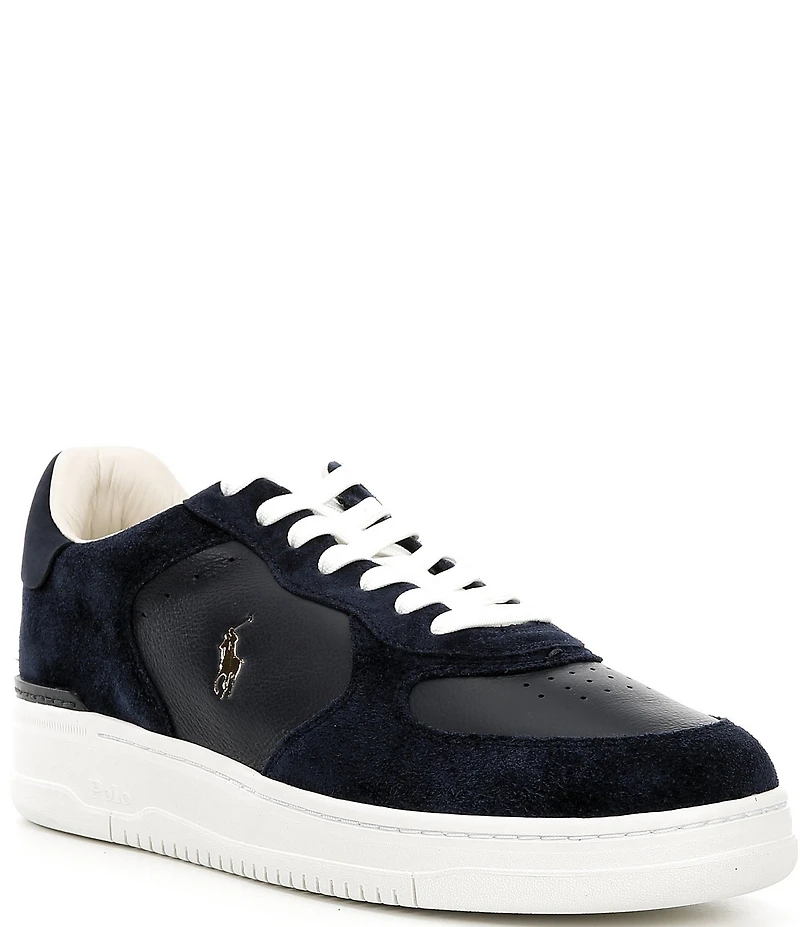 Polo Ralph Lauren Men's Master Court Suede and Leather Sneakers