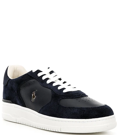Polo Ralph Lauren Men's Master Court Suede and Leather Sneakers