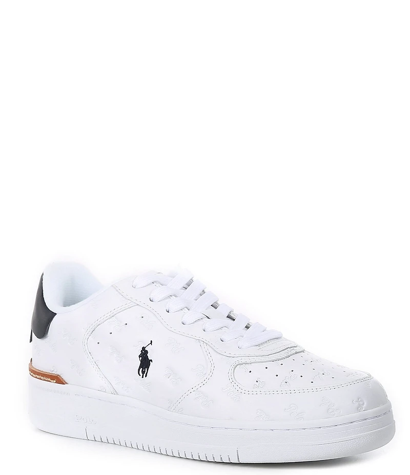 Polo Ralph Lauren Men's Masters Court Logo Leather Sneakers