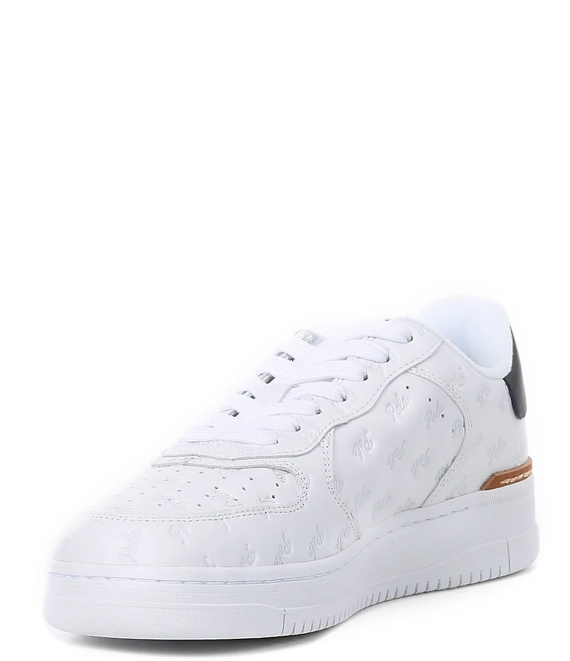 Polo Ralph Lauren Men's Masters Court Logo Leather Sneakers