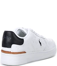 Polo Ralph Lauren Men's Masters Court Embossed Logo Leather Sneakers