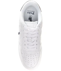 Polo Ralph Lauren Men's Masters Court Embossed Logo Leather Sneakers