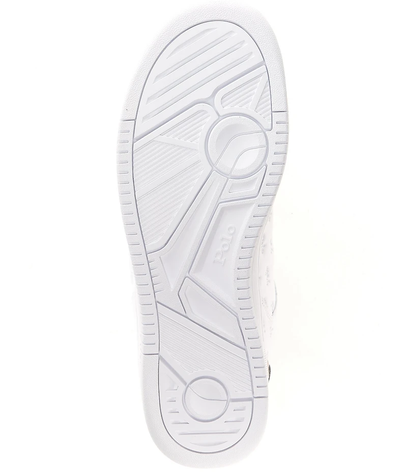 Polo Ralph Lauren Men's Masters Court Embossed Logo Leather Sneakers