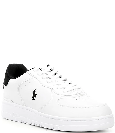 Polo Ralph Lauren Men's Masters Court Napa Tumbled Leather Sneakers