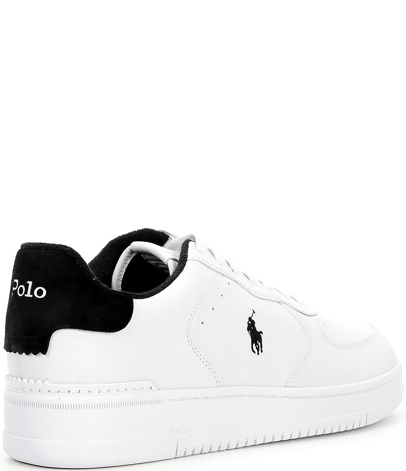 Polo Ralph Lauren Men's Masters Court Napa Tumbled Leather Sneakers