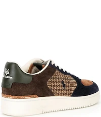 Polo Ralph Lauren Men's Masters Court Suede and Plaid Wool Sneakers