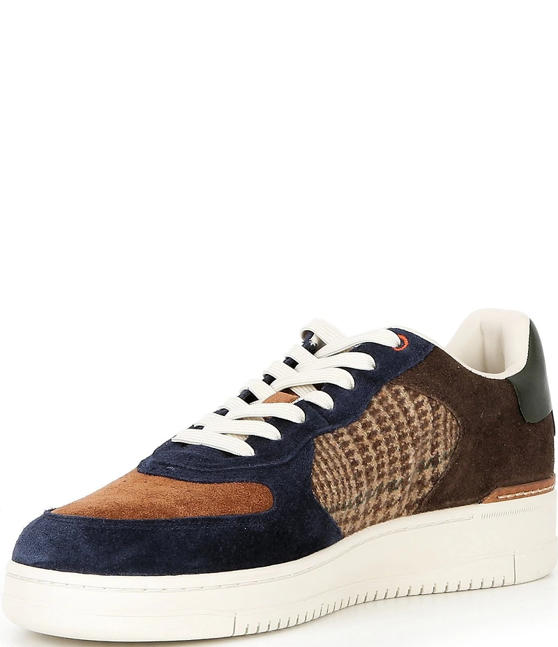 Polo Ralph Lauren Men's Masters Court Suede and Plaid Wool Sneakers