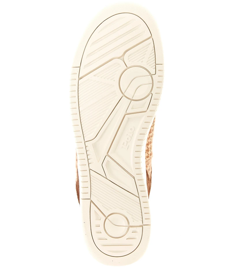 Polo Ralph Lauren Men's Masters Court Suede and Plaid Wool Sneakers