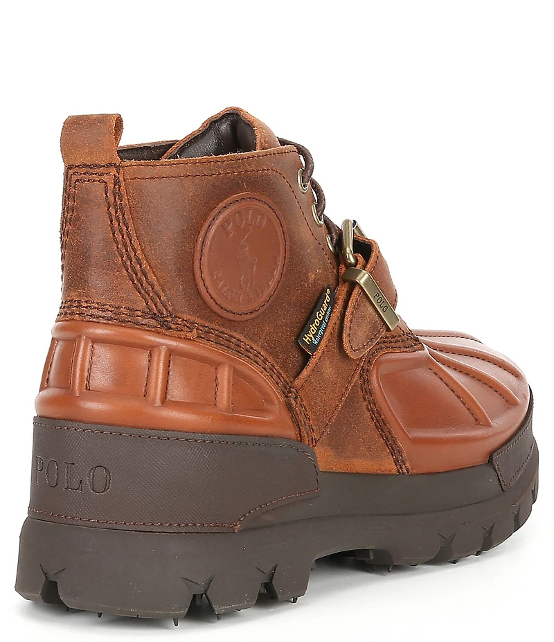 Polo Ralph Lauren Men's Oslo Low Leather and Suede Waterproof Lug Sole Boots