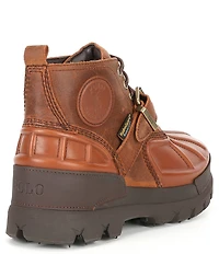 Polo Ralph Lauren Men's Oslo Low Leather and Suede Waterproof Lug Sole Boots