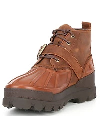 Polo Ralph Lauren Men's Oslo Low Leather and Suede Waterproof Lug Sole Boots