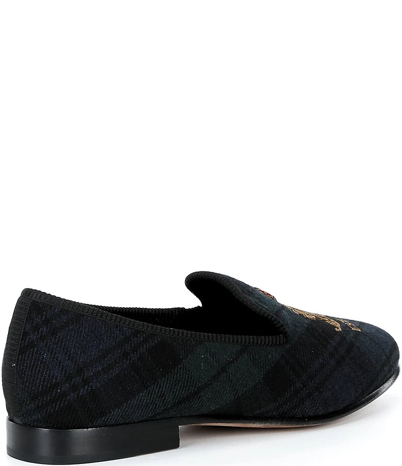 Polo Ralph Lauren Men's Paxton Crest Plaid Dress Slippers