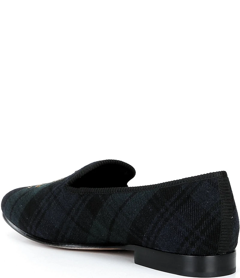 Polo Ralph Lauren Men's Paxton Crest Plaid Dress Slippers