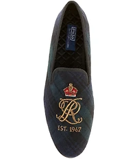 Polo Ralph Lauren Men's Paxton Crest Plaid Dress Slippers