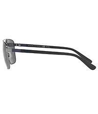 Polo Ralph Lauren Men's Ph3137 59mm Gunmetal Pilot Sunglasses