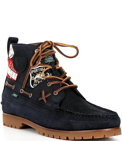 Polo Ralph Lauren Men's Ranger Suede and Twill Patch Detail Boots