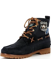Polo Ralph Lauren Men's Ranger Suede and Twill Patch Detail Boots