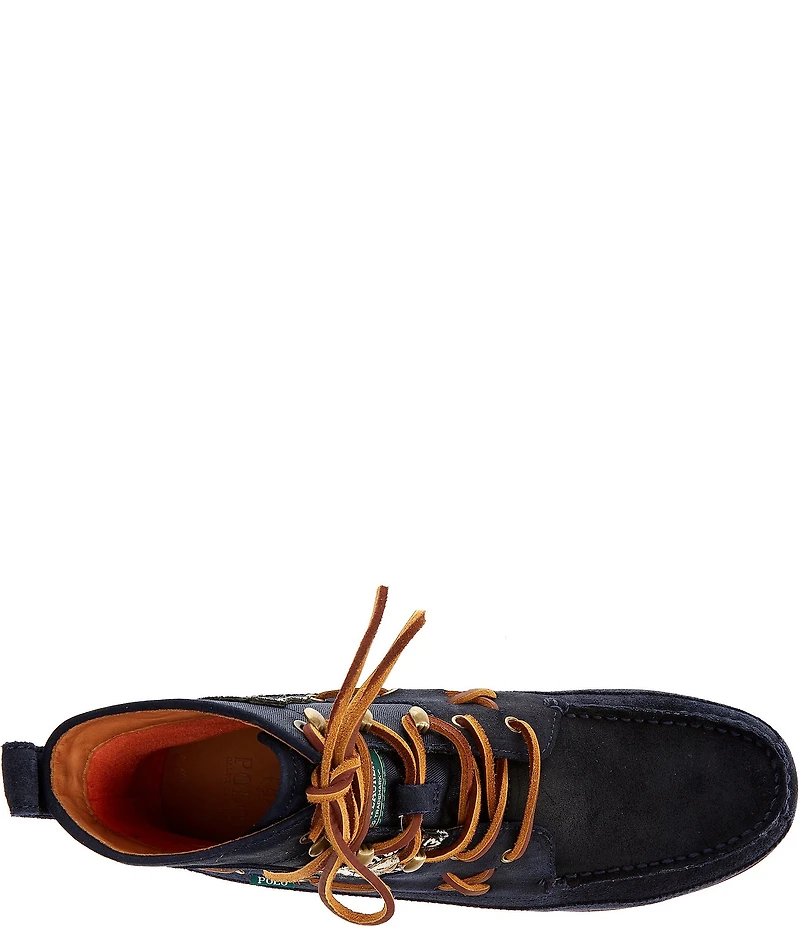 Polo Ralph Lauren Men's Ranger Suede and Twill Patch Detail Boots