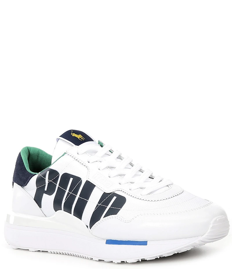 Polo Ralph Lauren Men's Train 89 Leather Logo Sneakers