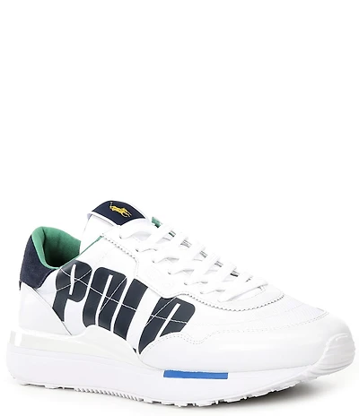 Polo Ralph Lauren Men's Train 89 Leather Logo Sneakers