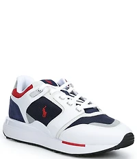 Polo Ralph Lauren Men's Train 89 V2 Leather and Mesh Sneakers