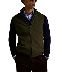 Polo Ralph Lauren Micro-Diamond Quilted Double-Knit Jersey Vest