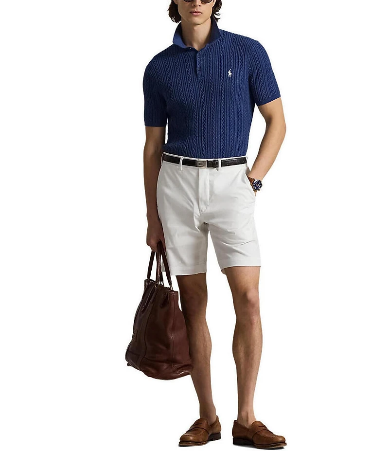 Polo Ralph Lauren Norwich Performance Straight Fit Flat-Front 9#double; Inseam Shorts