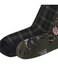 Polo Ralph Lauren Outdoorsman Plaid/Scenic Patterned Dress Socks 2-Pack