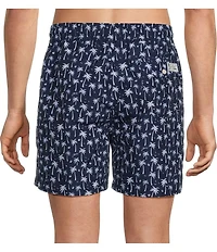 Polo Ralph Lauren Palms Print 5 3/4#double; Inseam Traveler Swim Trunks