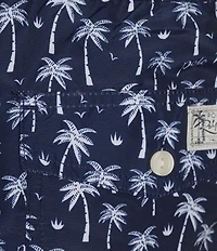 Polo Ralph Lauren Palms Print 5 3/4#double; Inseam Traveler Swim Trunks