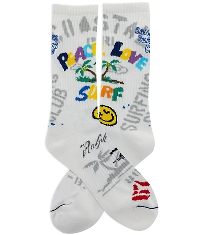Polo Ralph Lauren Peace Love Surf Crew Socks