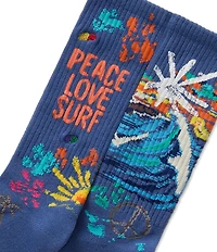 Polo Ralph Lauren Peace Love Surf Crew Socks
