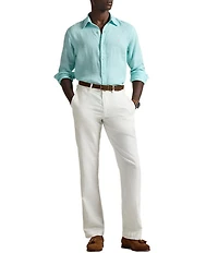 Polo Ralph Lauren Piece Dye Solid Linen Long Sleeve Woven Shirt