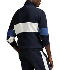 Polo Ralph Lauren Piece-Striped Double-Knit Track Jacket