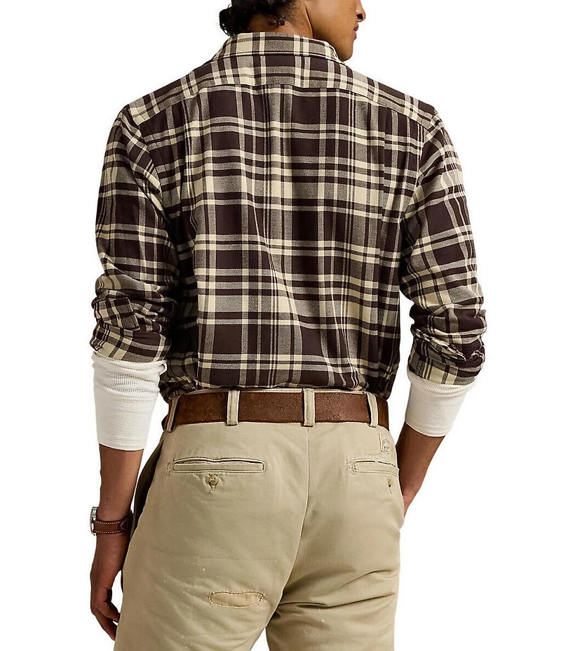 Polo Ralph Lauren Plaid Brushed Performance Stretch Long Sleeve Woven Shirt