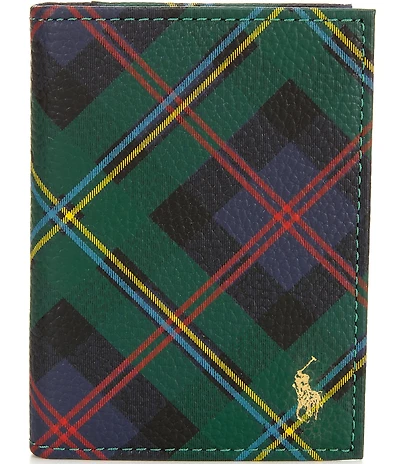 Polo Ralph Lauren Plaid Leather Folded Card Case