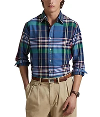 Polo Ralph Lauren Plaid Oxford Long Sleeve Woven Shirt