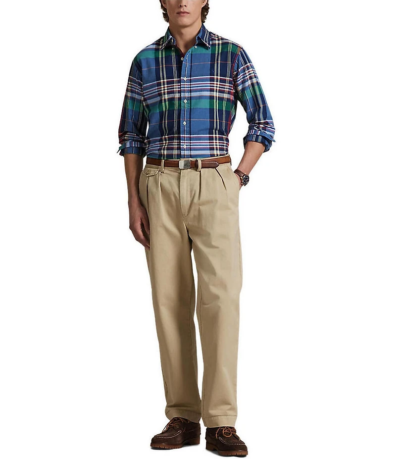 Polo Ralph Lauren Plaid Oxford Long Sleeve Woven Shirt