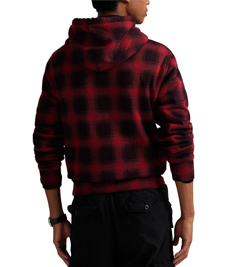 Polo Ralph Lauren Plaid Polo Bear Long Sleeve Fleece Hoodie