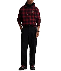 Polo Ralph Lauren Plaid Polo Bear Long Sleeve Fleece Hoodie