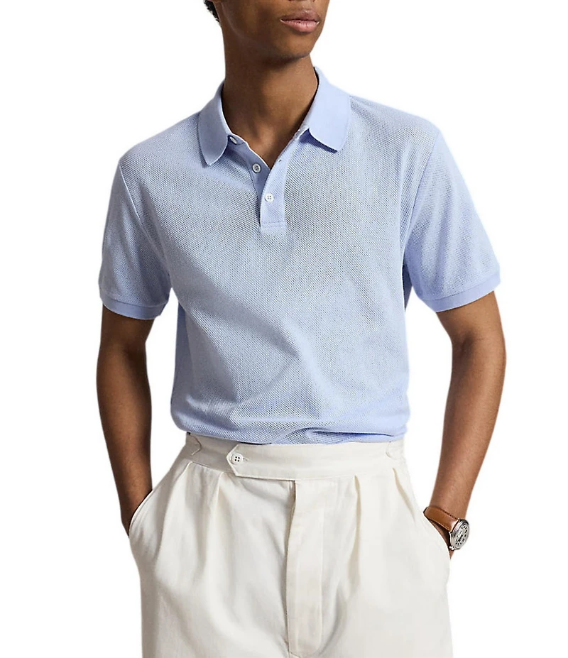 Polo Ralph Lauren Pointelle Jersey Short Sleeve Polo Shirt