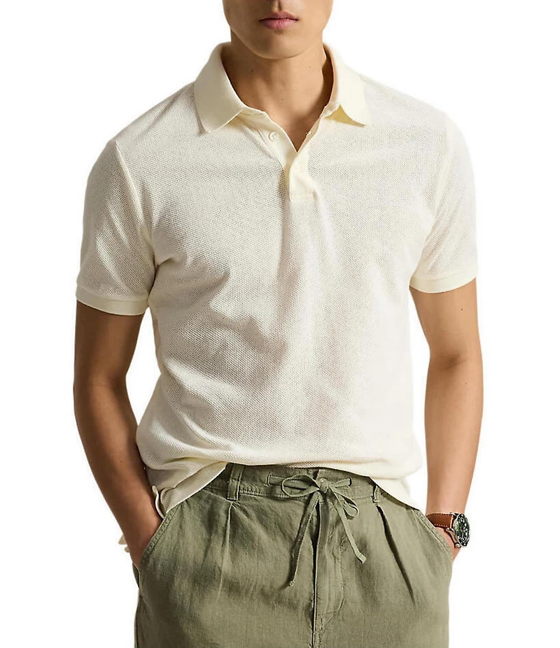 Polo Ralph Lauren Pointelle Jersey Short Sleeve Polo Shirt