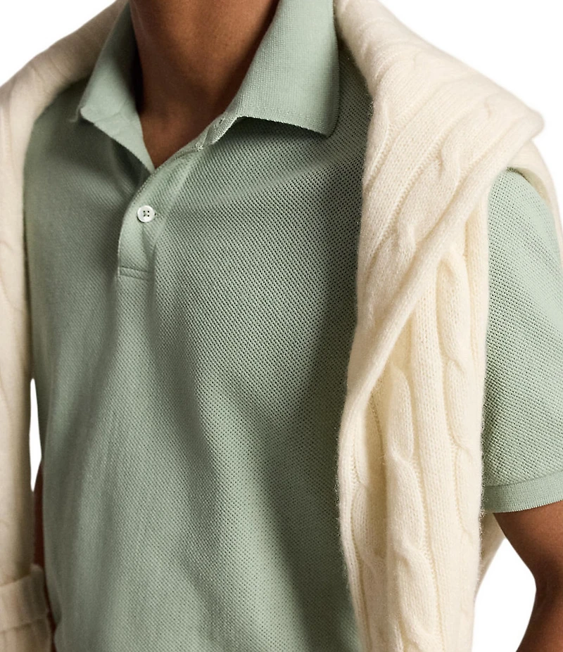 Polo Ralph Lauren Pointelle Jersey Short Sleeve Polo Shirt